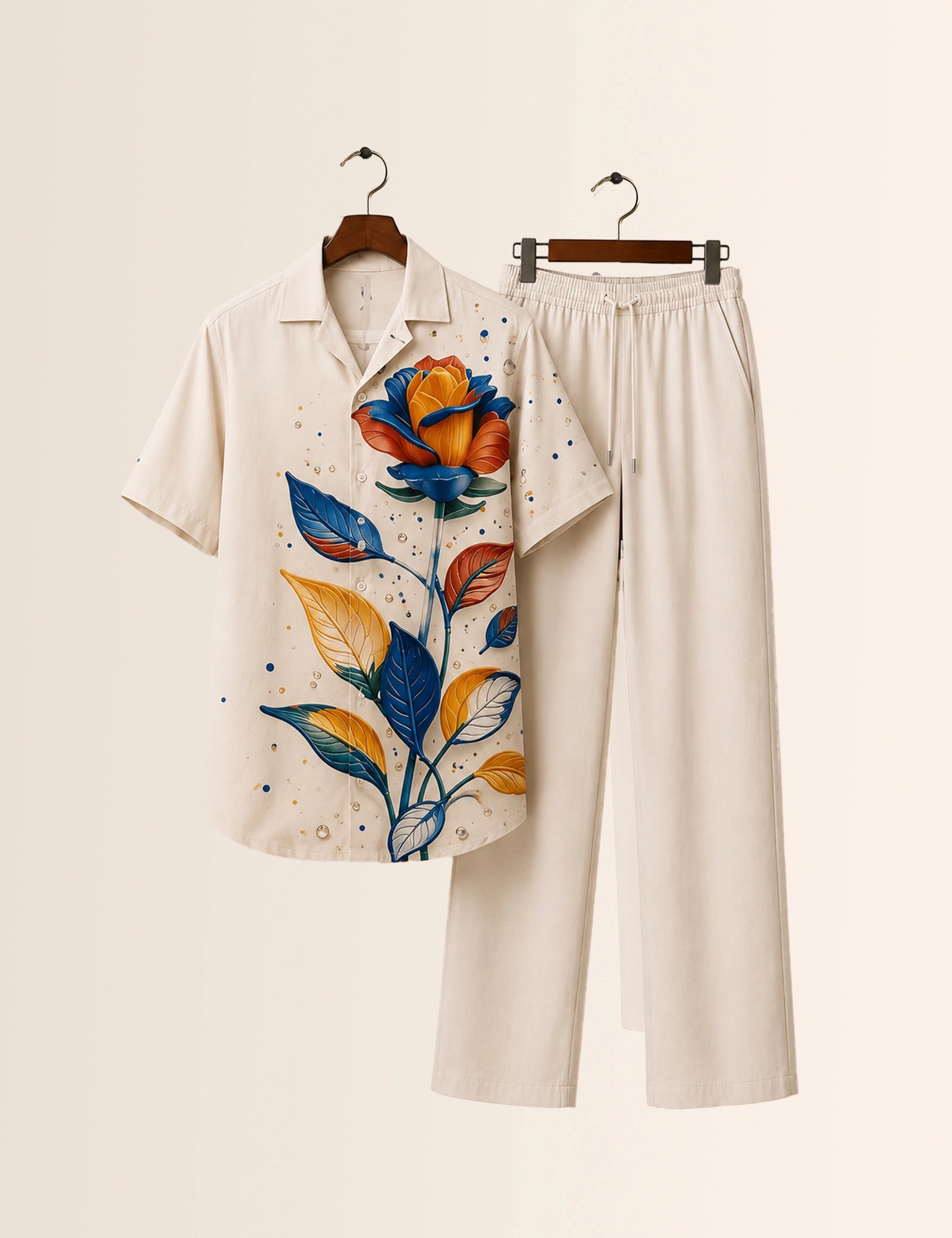 Multi Rose Printed Full Pant Cords - XPCRDF