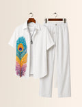 Peacock Feather Printed Full Pant Cords - XPCRDF