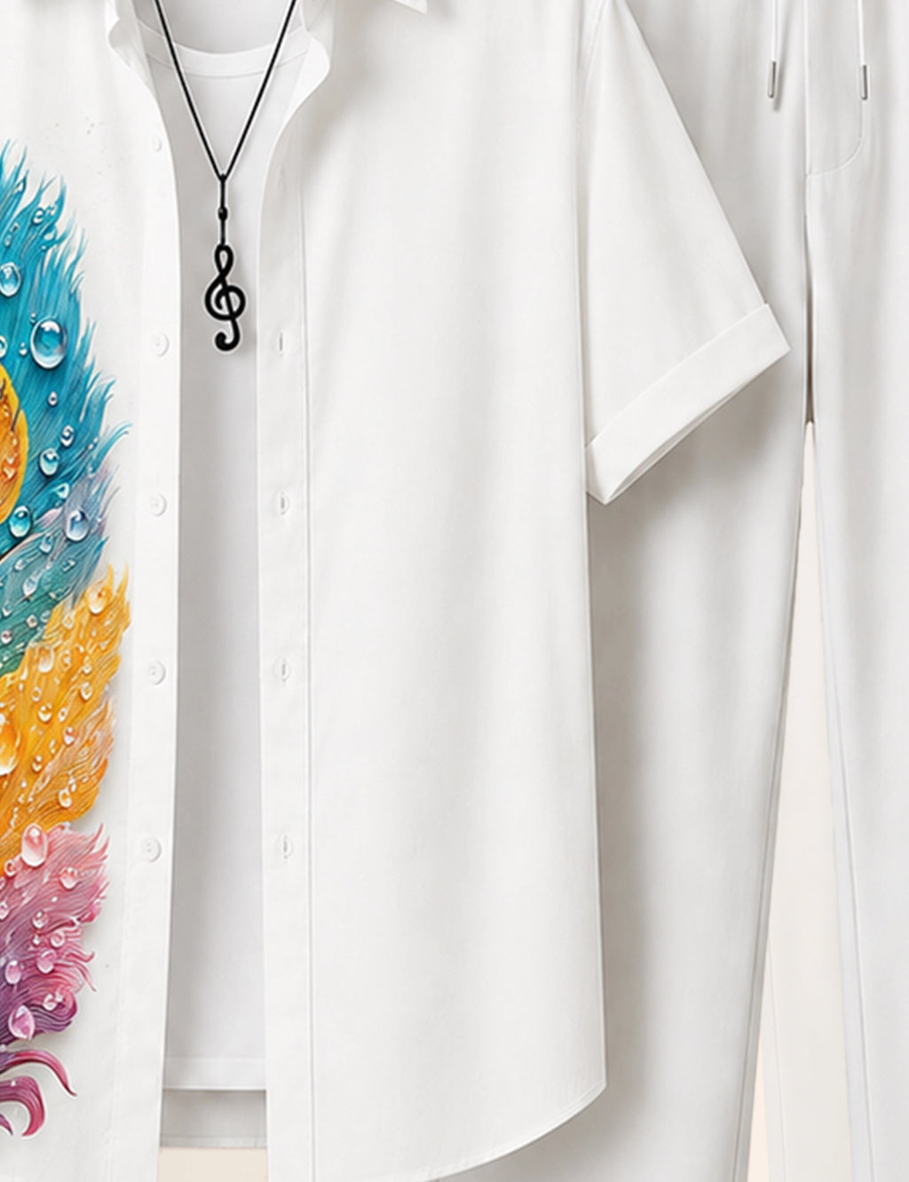 Peacock Feather Printed Full Pant Cords - XPCRDF