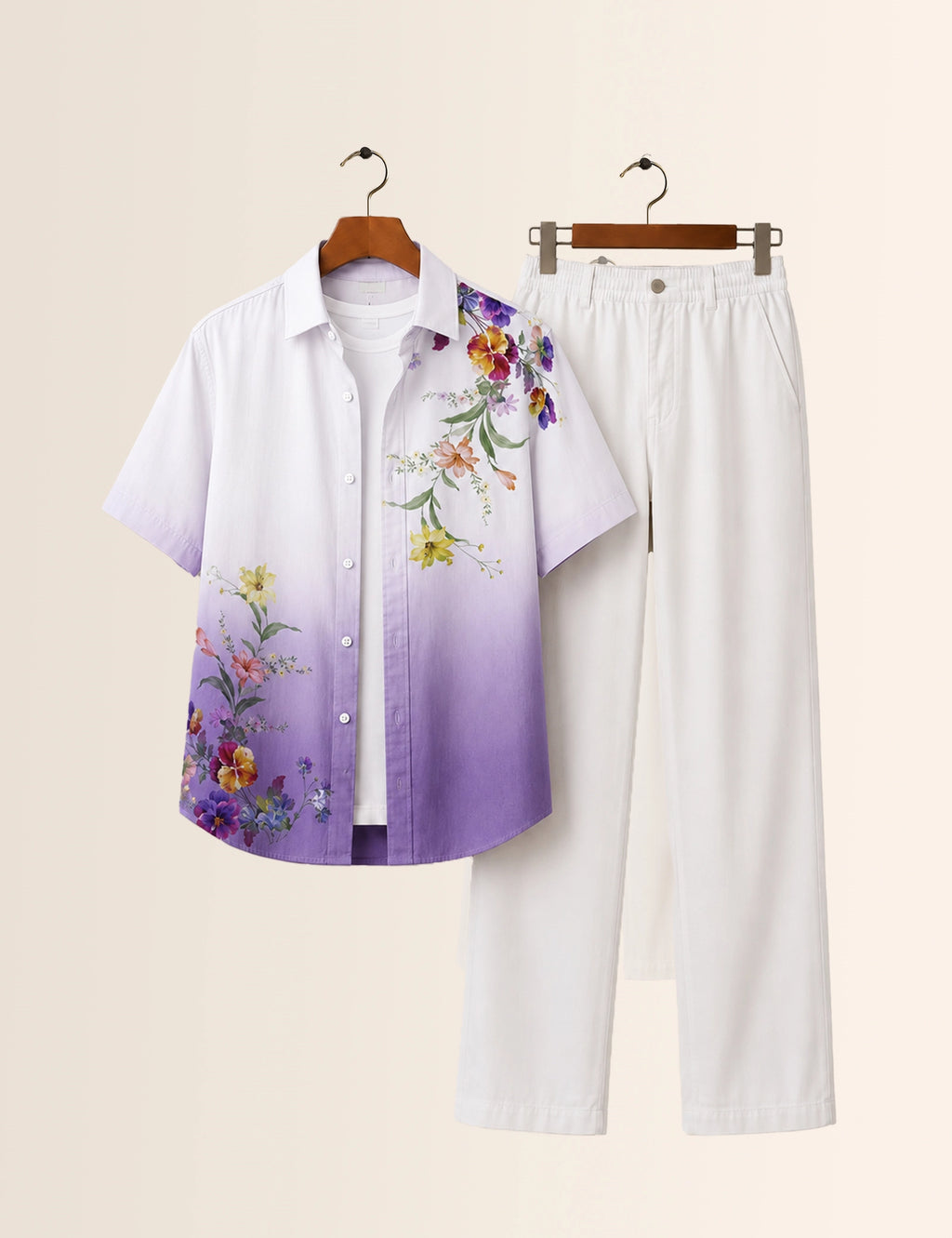 Purple Shady Printed Full Pant Cords - XPCRDF