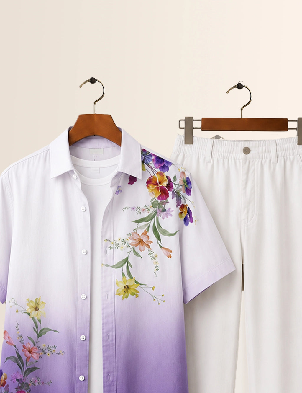Purple Shady Printed Full Pant Cords - XPCRDF