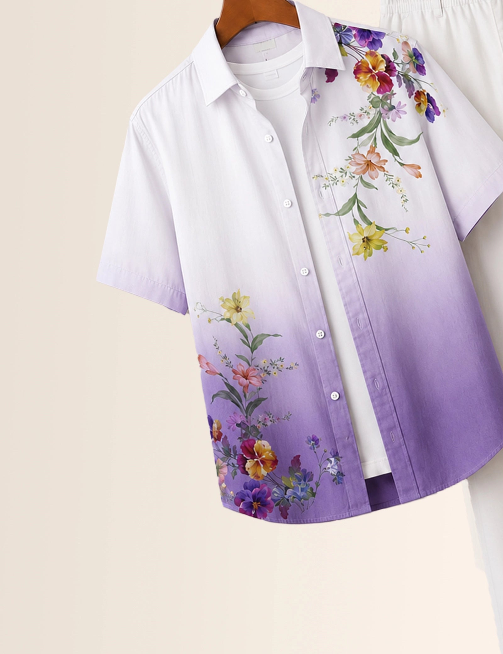 Purple Shady Printed Full Pant Cords - XPCRDF