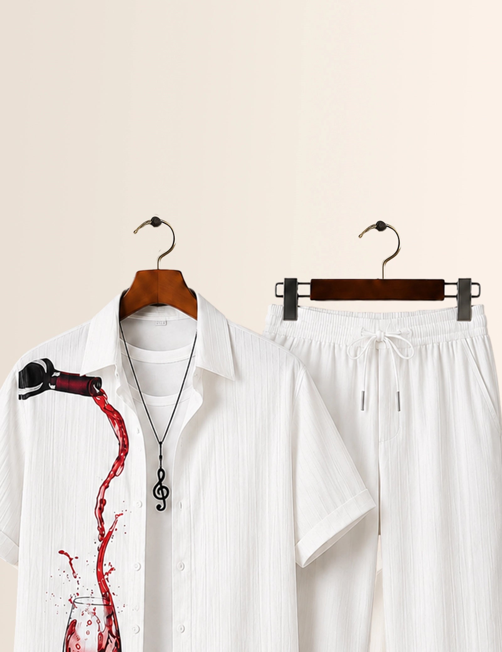 Red Wine Printed Full Pant Cords - XPCRDF