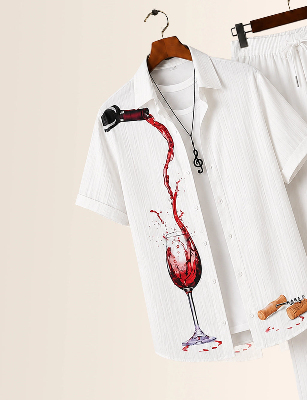 Red Wine Printed Full Pant Cords - XPCRDF