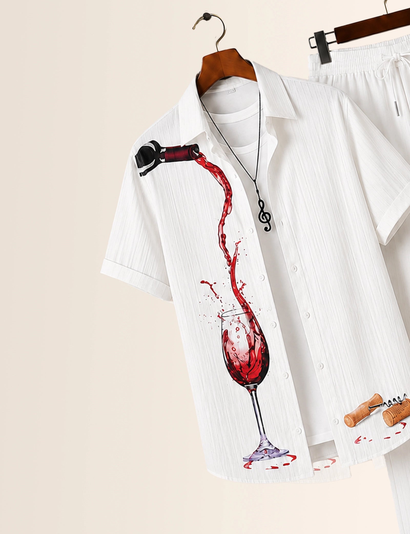 Red Wine Printed Full Pant Cords - XPCRDF