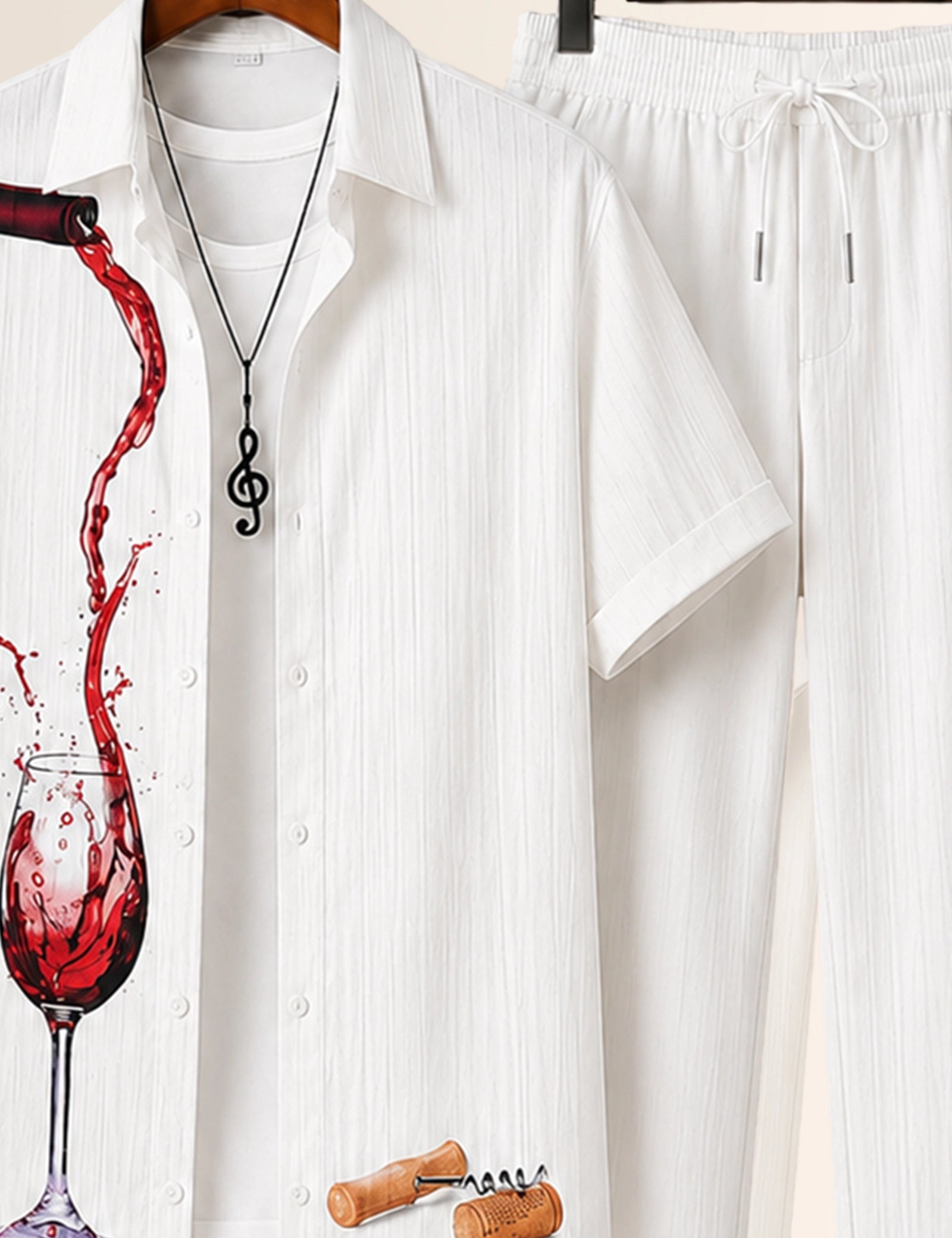 Red Wine Printed Full Pant Cords - XPCRDF