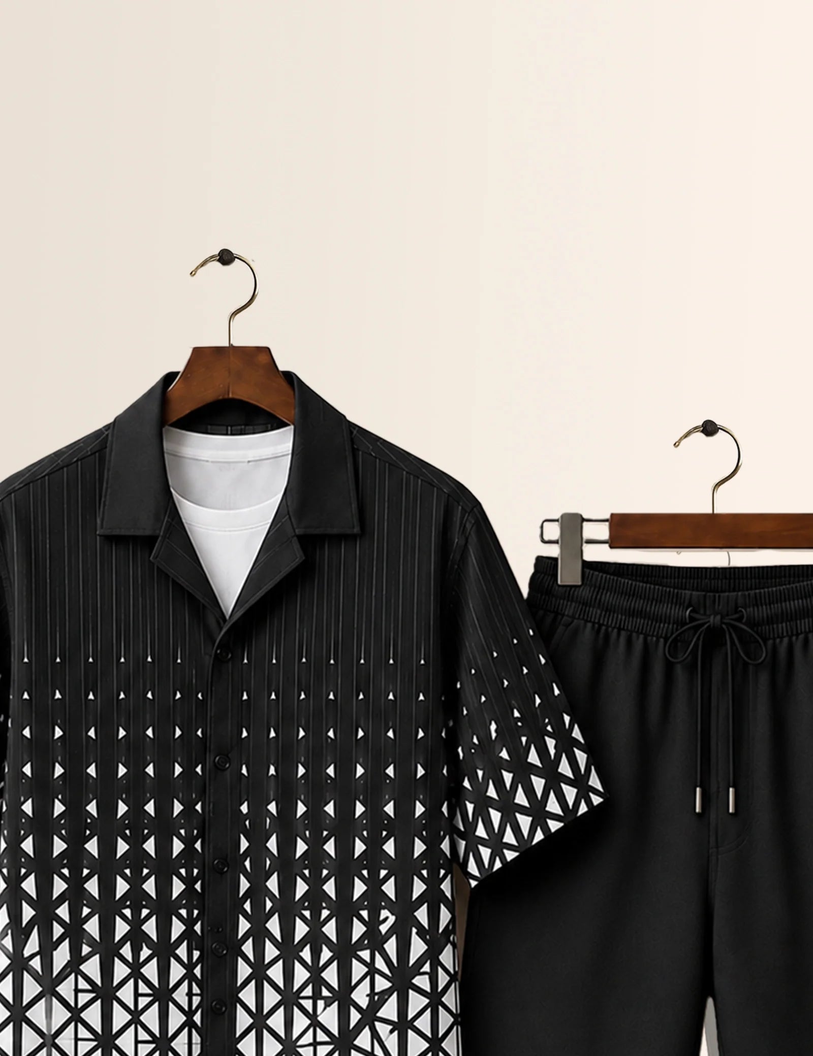 Black Dotted Everyday Casual Co-Ord Set - XPCRDH