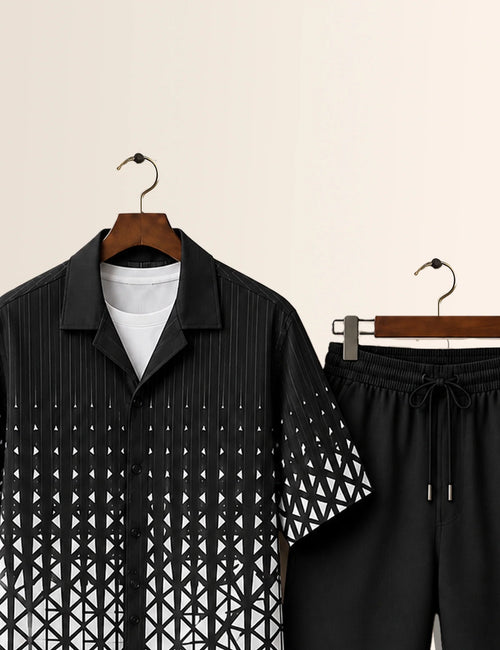 Black Dotted Everyday Casual Co-Ord Set - XPCRDH