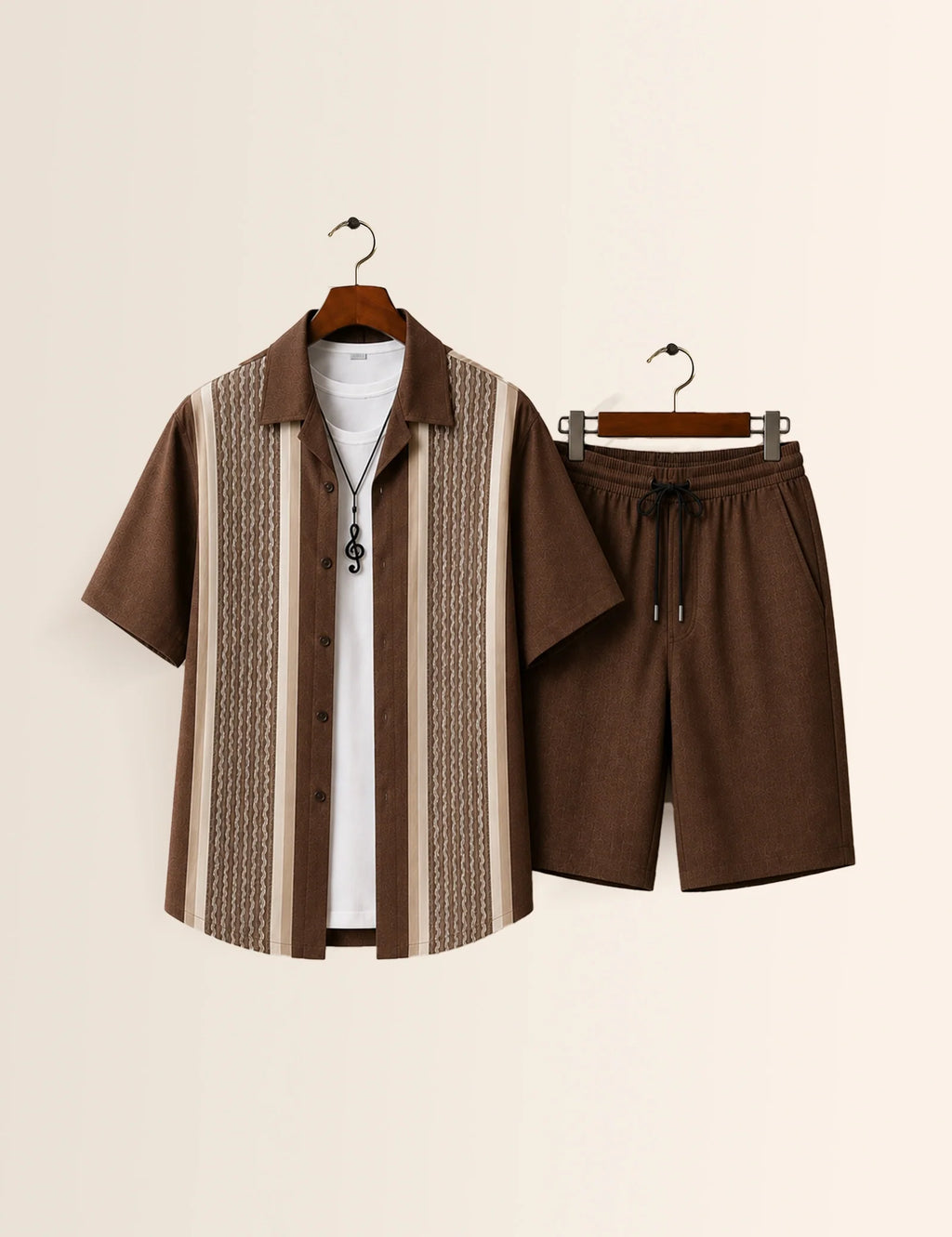 Brown Straight Everyday Casual Co-Ord Set - XPCRDH