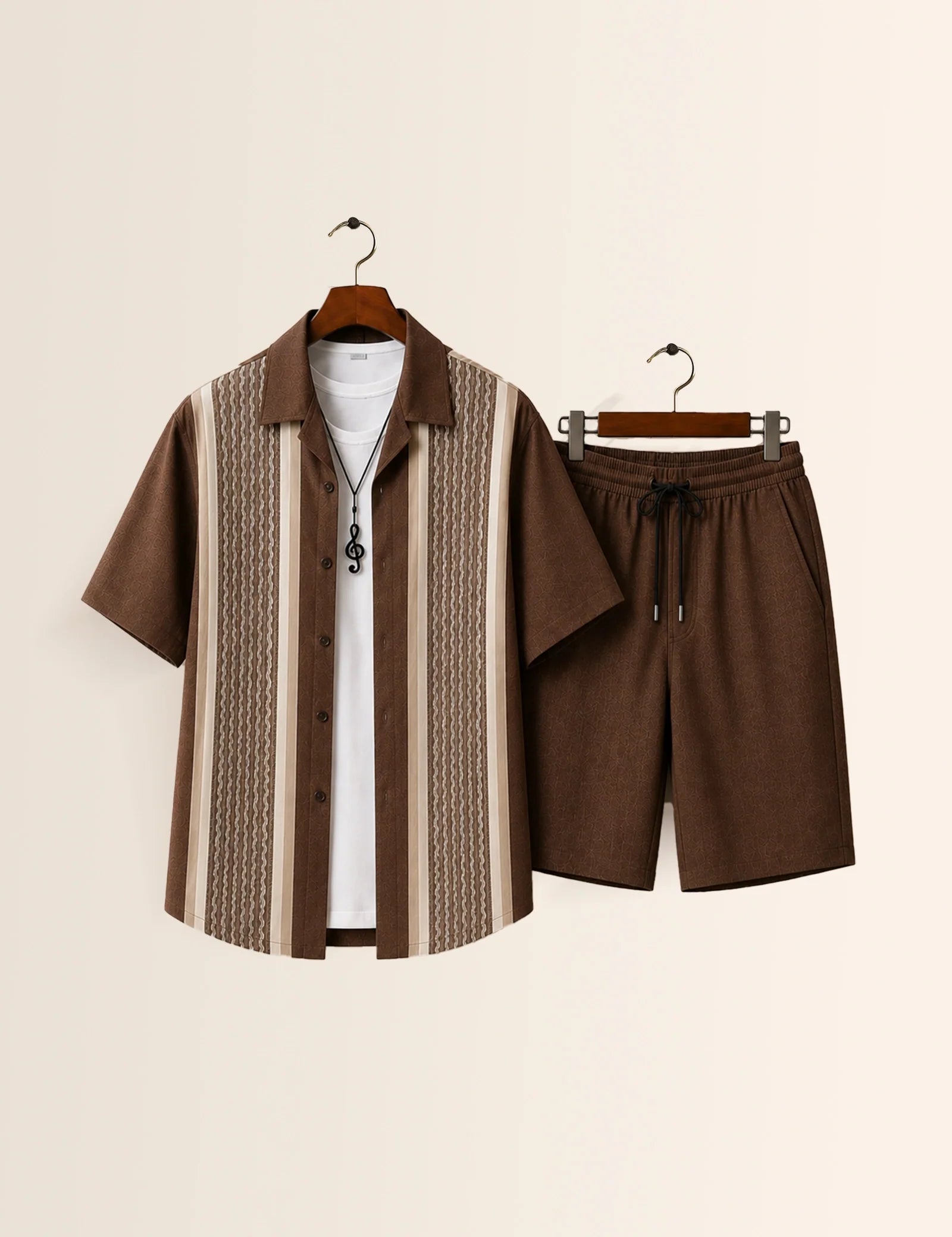Brown Straight Everyday Casual Co-Ord Set - XPCRDH
