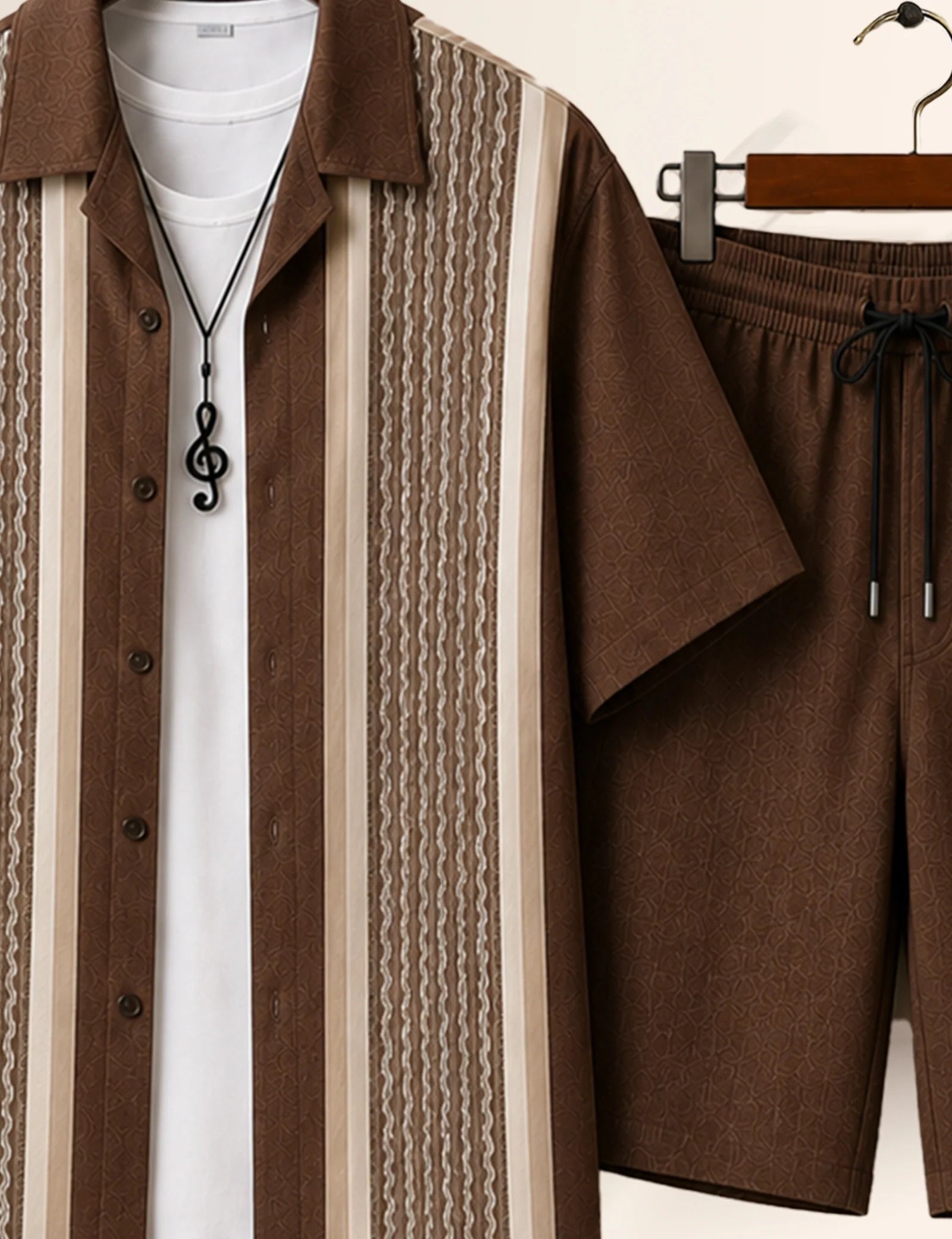 Brown Straight Everyday Casual Co-Ord Set - XPCRDH