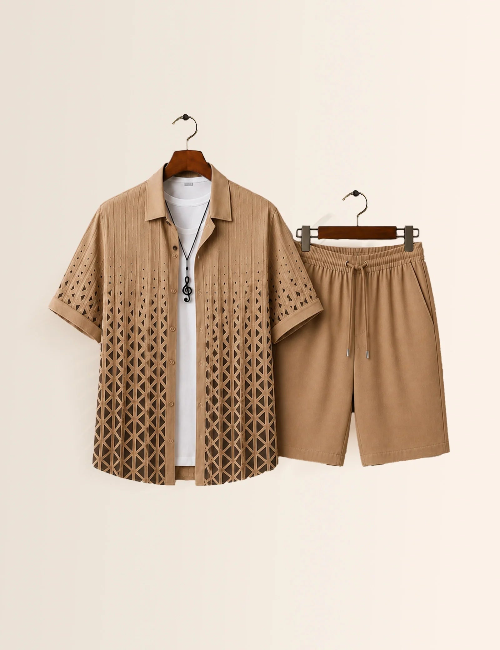 Brown Triangle Everyday Co-Ord Set - XPCRDH