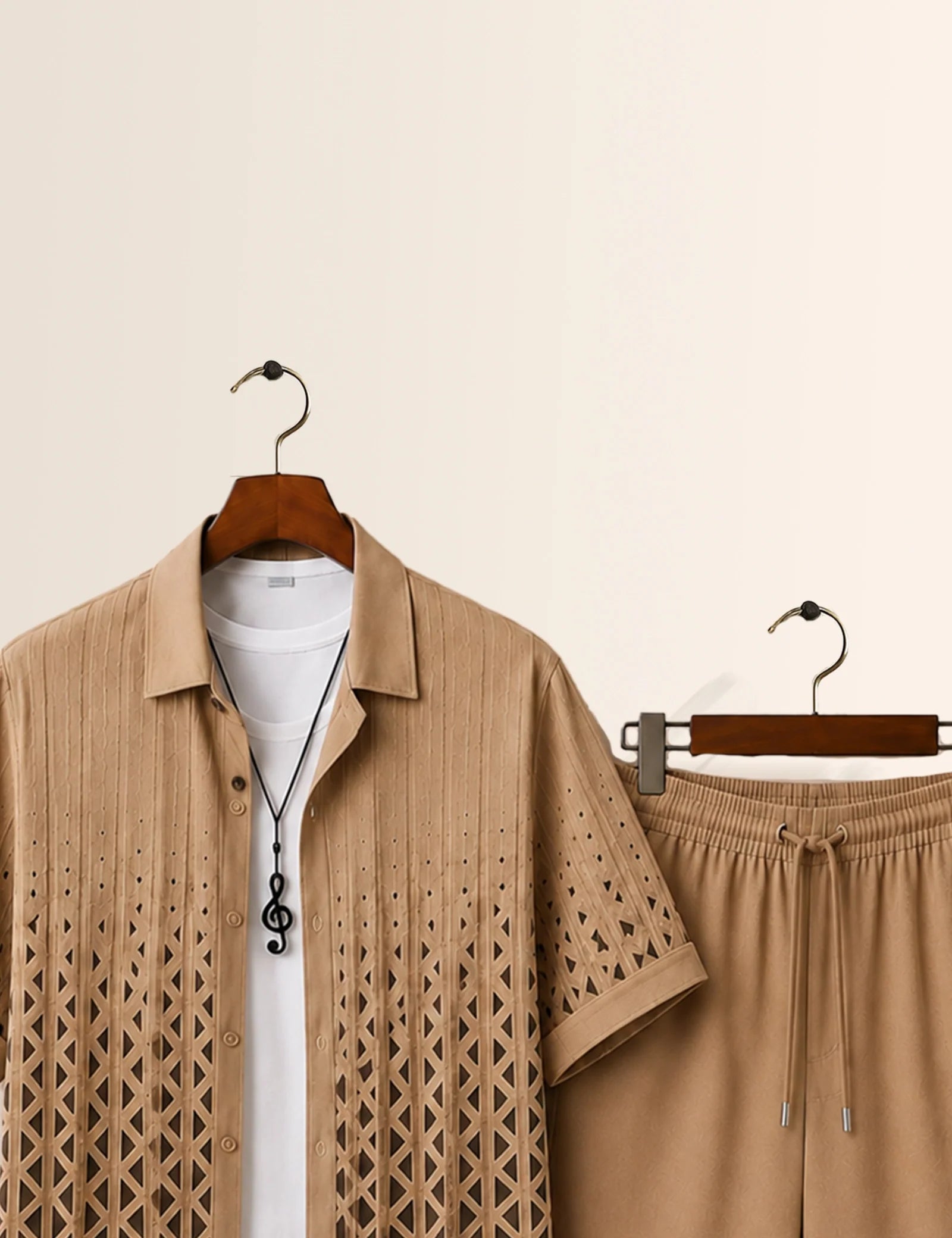 Brown Triangle Everyday Co-Ord Set - XPCRDH