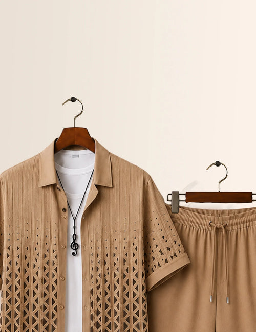 Brown Triangle Everyday Co-Ord Set - XPCRDH
