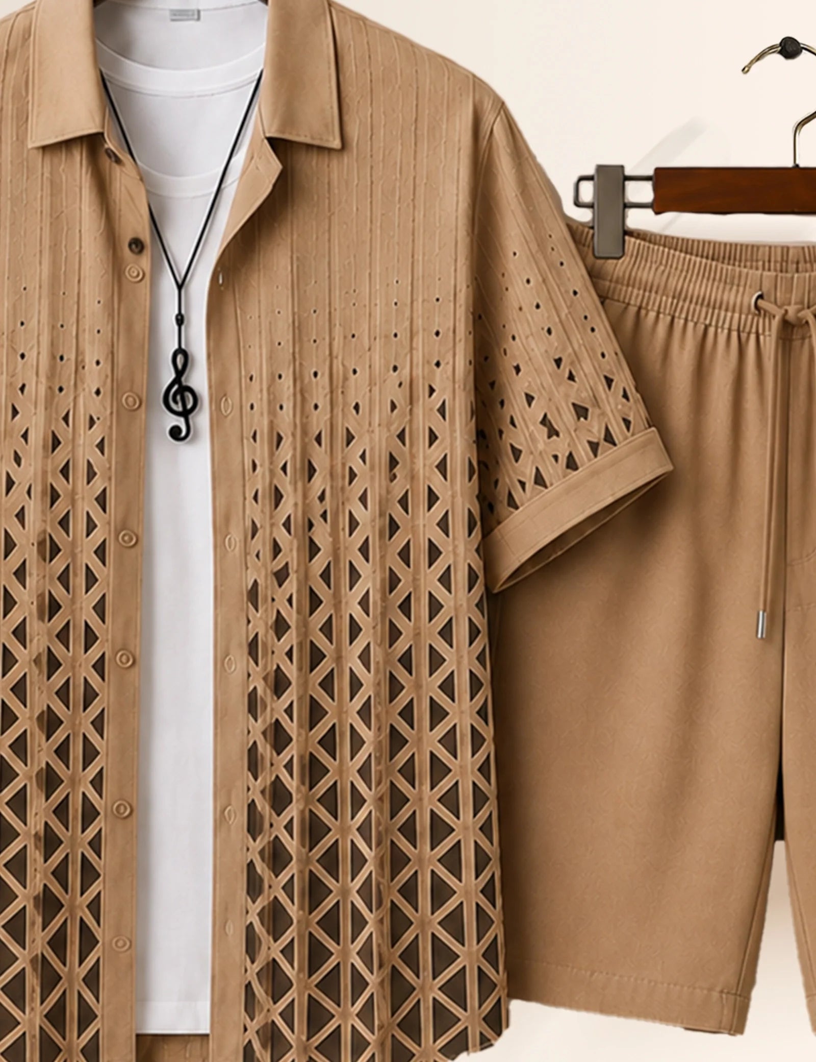 Brown Triangle Everyday Co-Ord Set - XPCRDH