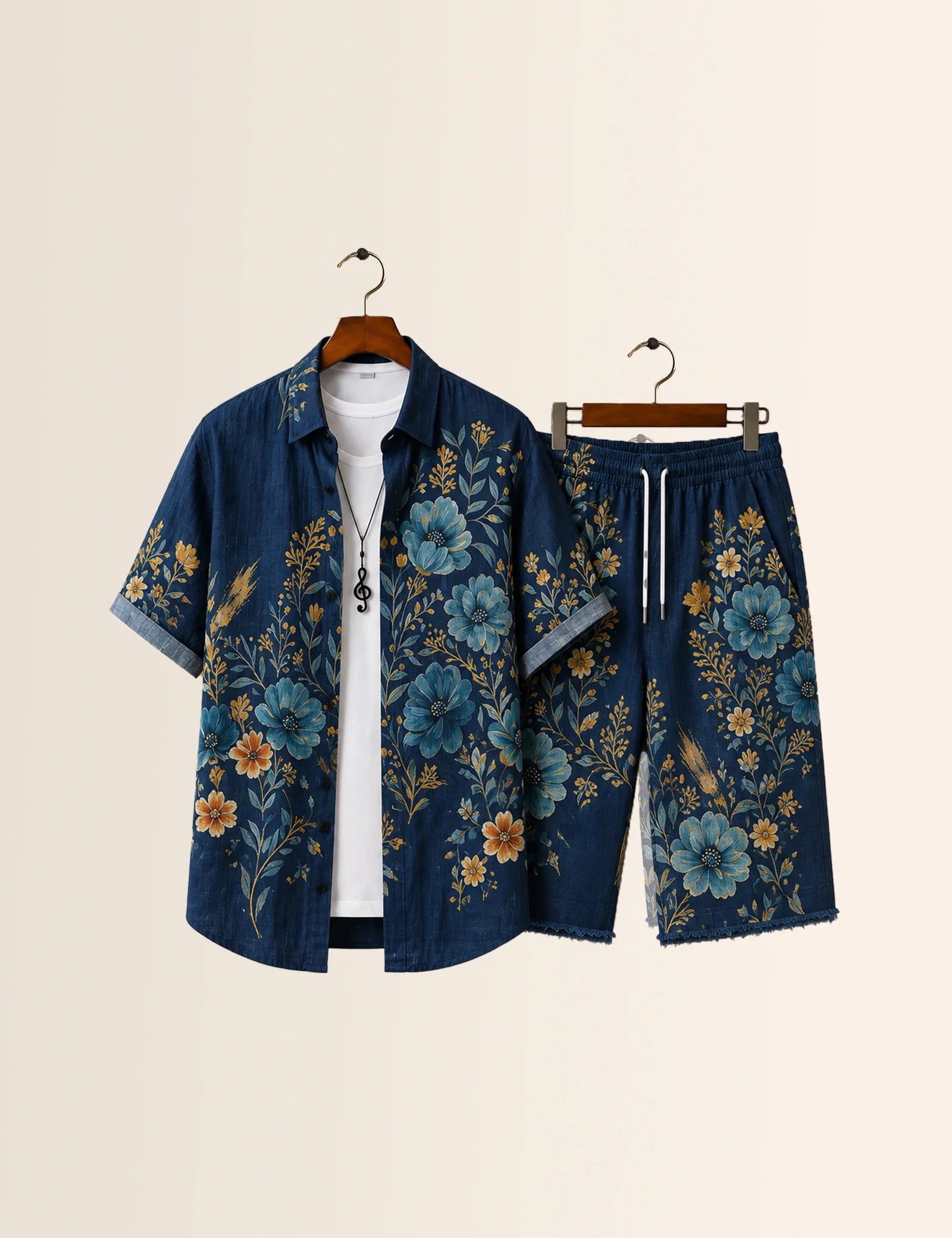 Navy Flower Everyday Co-Ord Set - XPCRDH