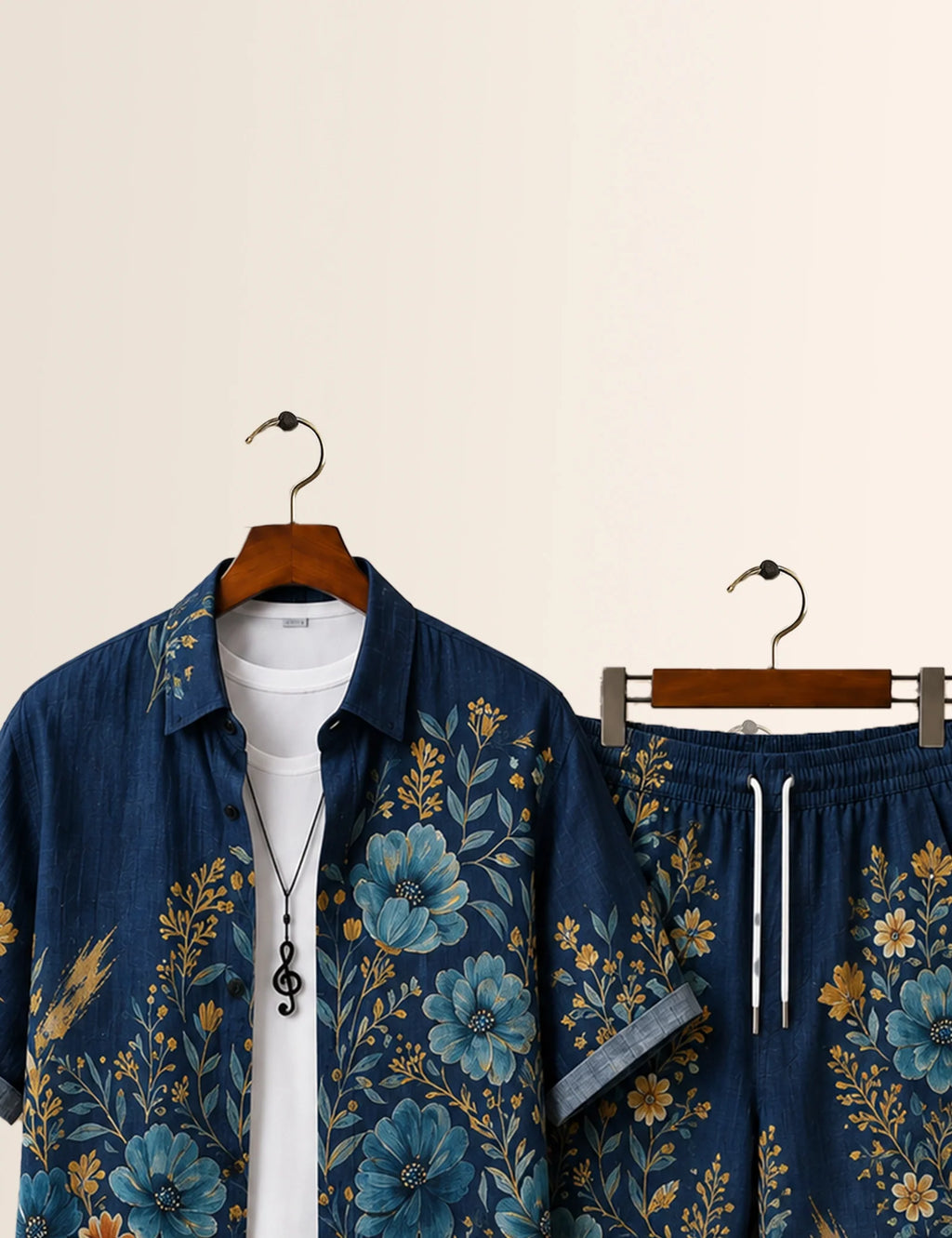 Navy Flower Everyday Co-Ord Set - XPCRDH