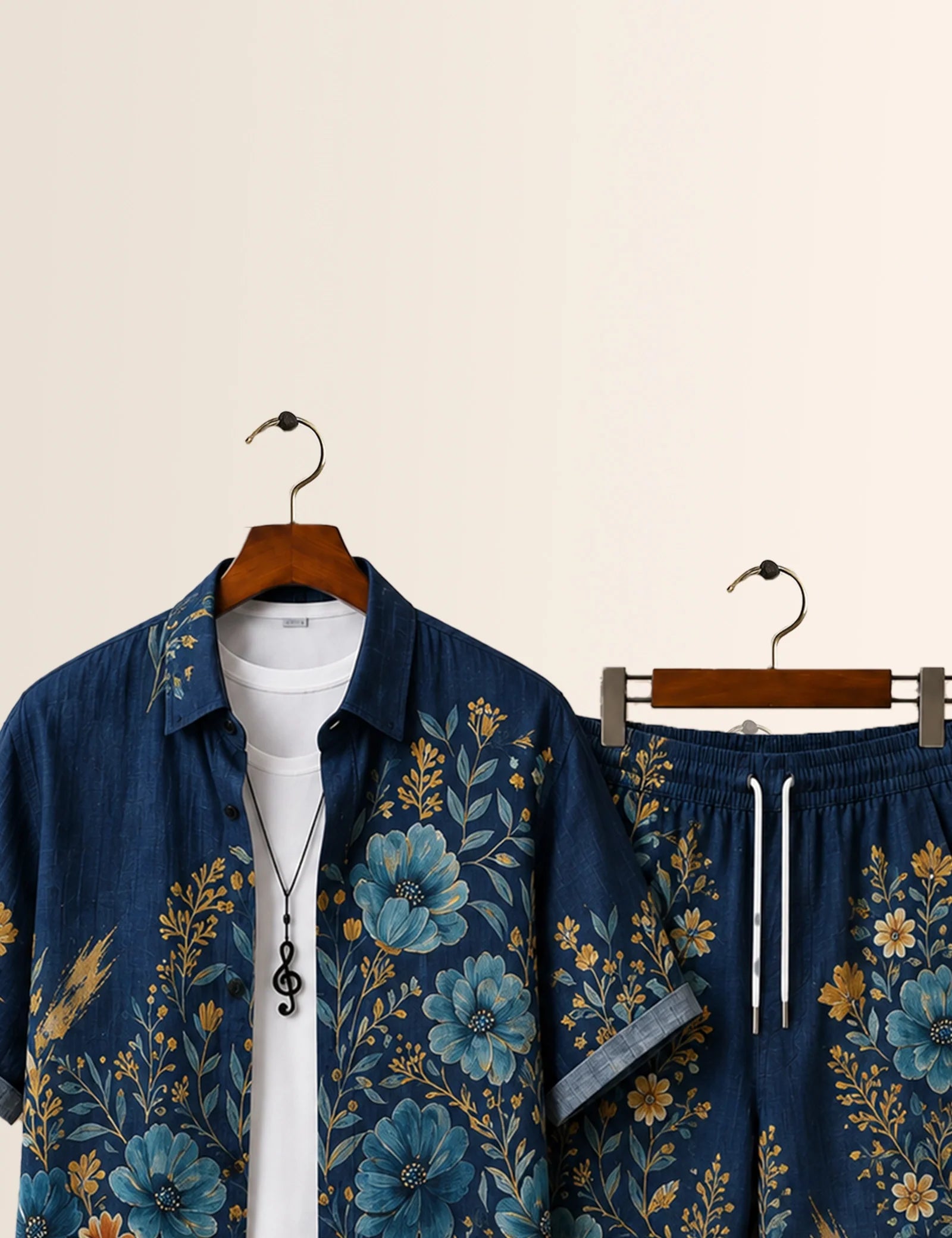 Navy Flower Everyday Co-Ord Set - XPCRDH