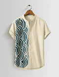 Blue Scales Printed Mens Half Sleeves Shirts Exclusive - XPST