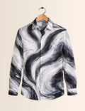 Black Wavy Type Full Sleeves Shirts - XPST