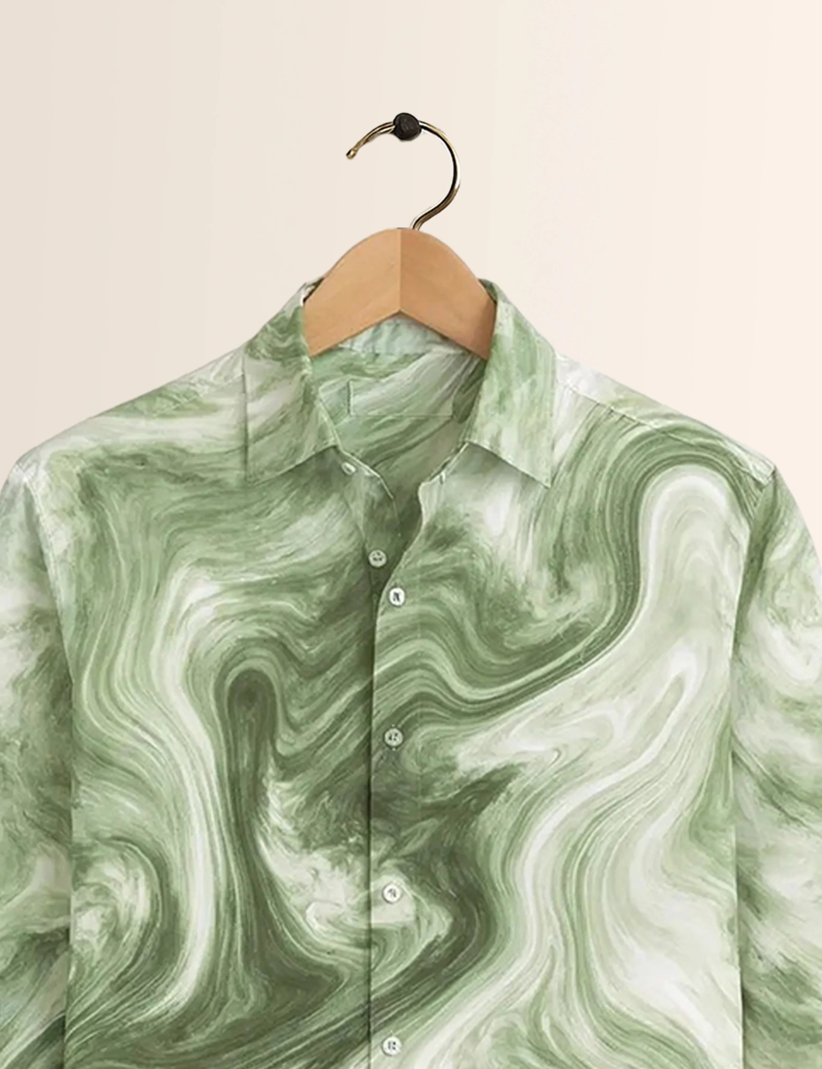 Green Smoke Type Full Sleeves Shirts - XPST