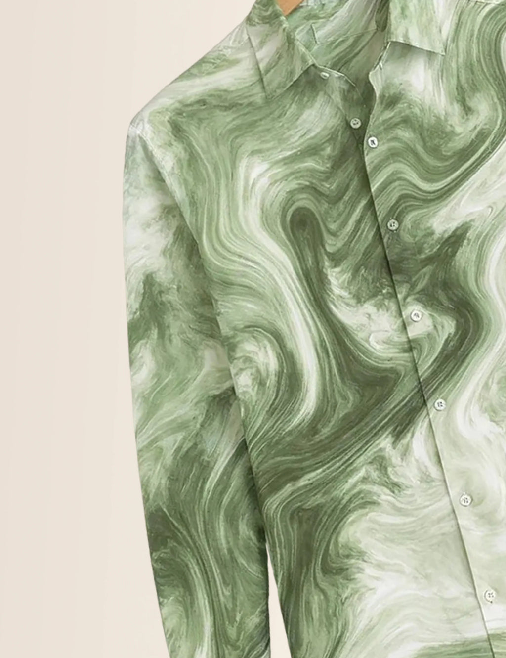 Green Smoke Type Full Sleeves Shirts - XPST