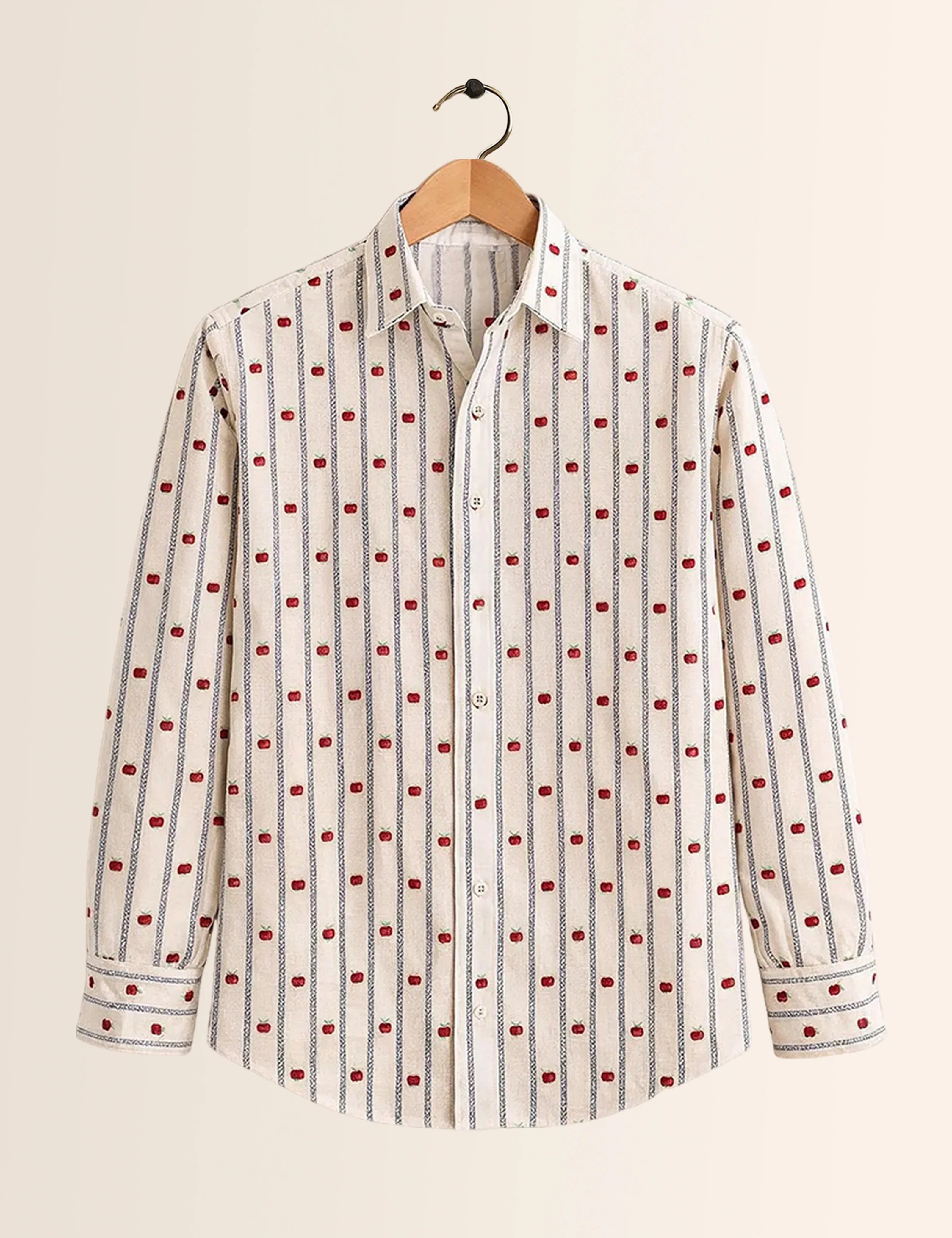 Red Dotted Full Sleeves Shirts - XPST