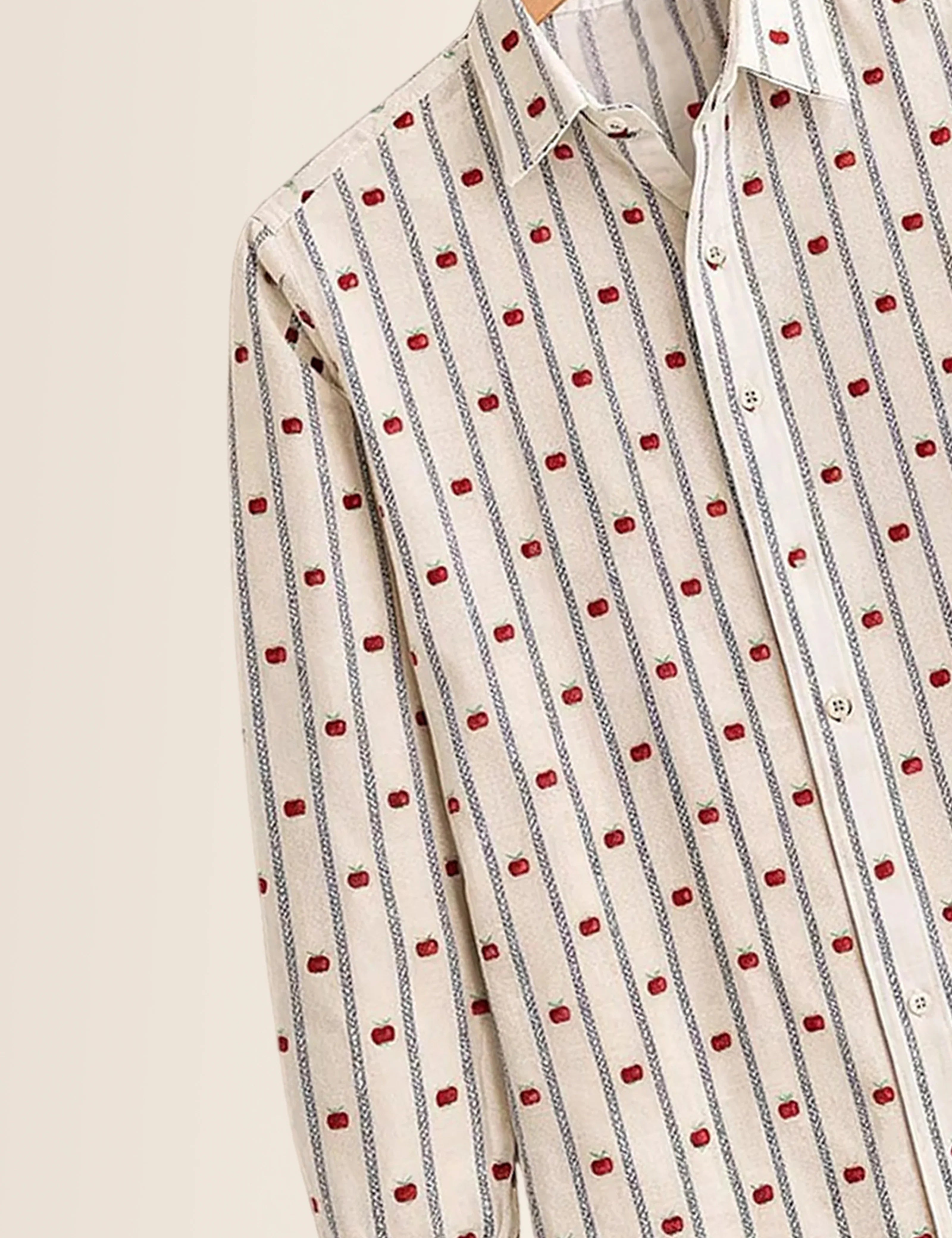 Red Dotted Full Sleeves Shirts - XPST