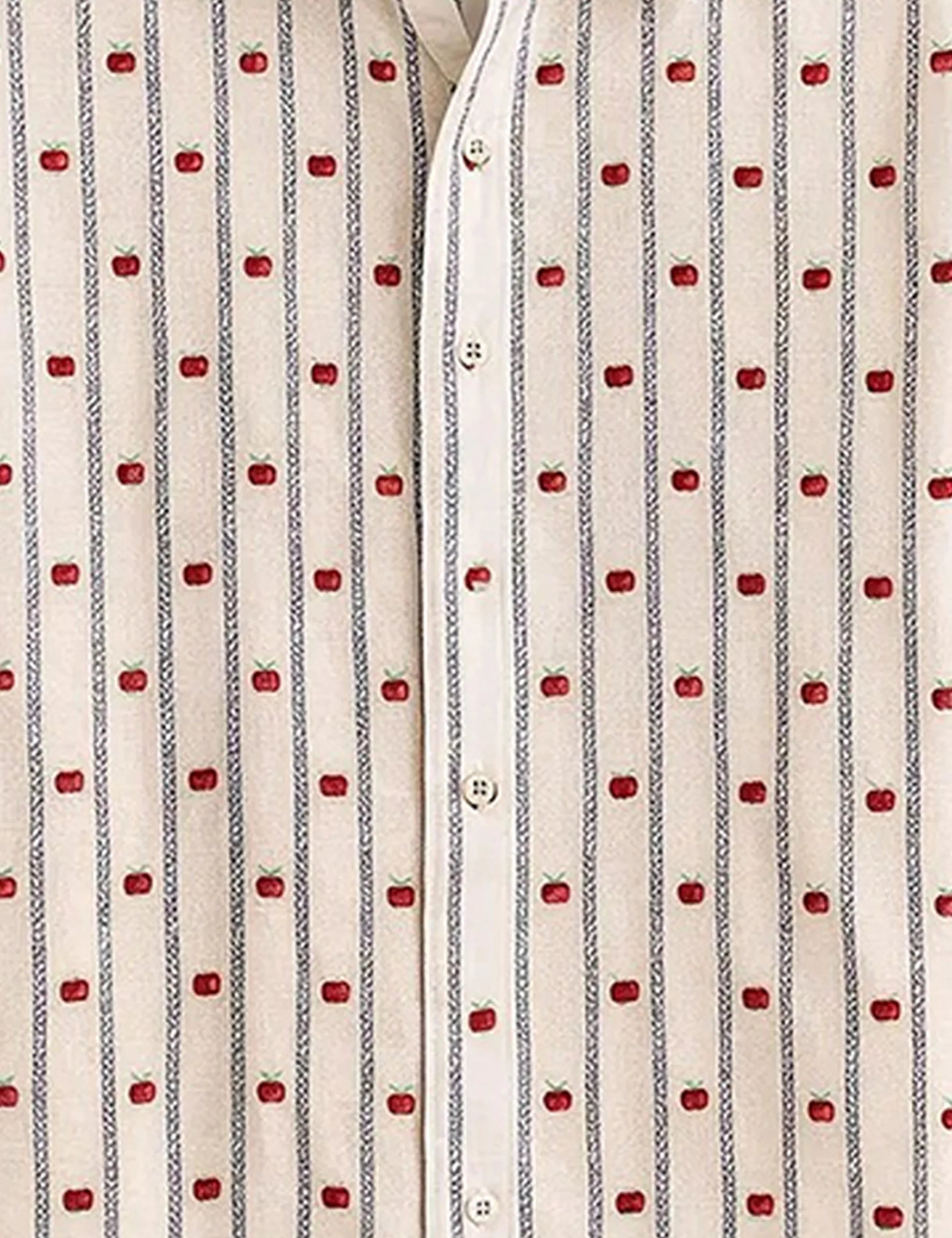 Red Dotted Full Sleeves Shirts - XPST
