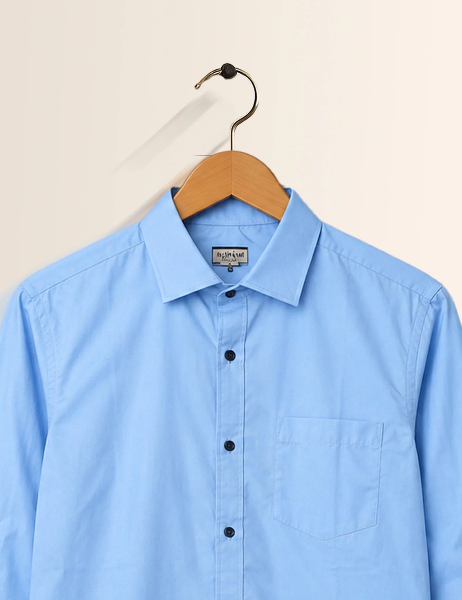 Blue Solid Full Sleeves Shirts - XPST