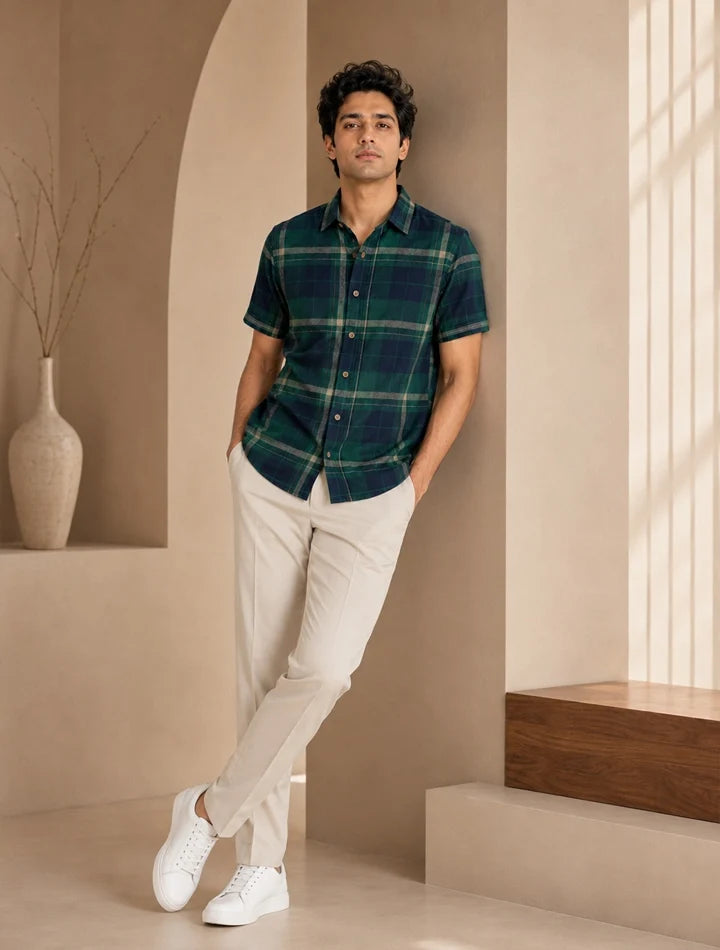 Green Box Printed Unisex Half Sleeves Shirt