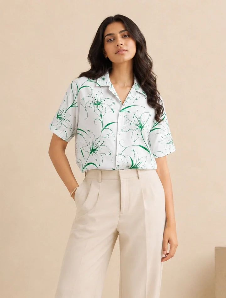 Green Grass Printed Unisex Half Sleeves Shirt