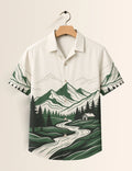 Green Scenery Printed Unisex Half Sleeves Shirt