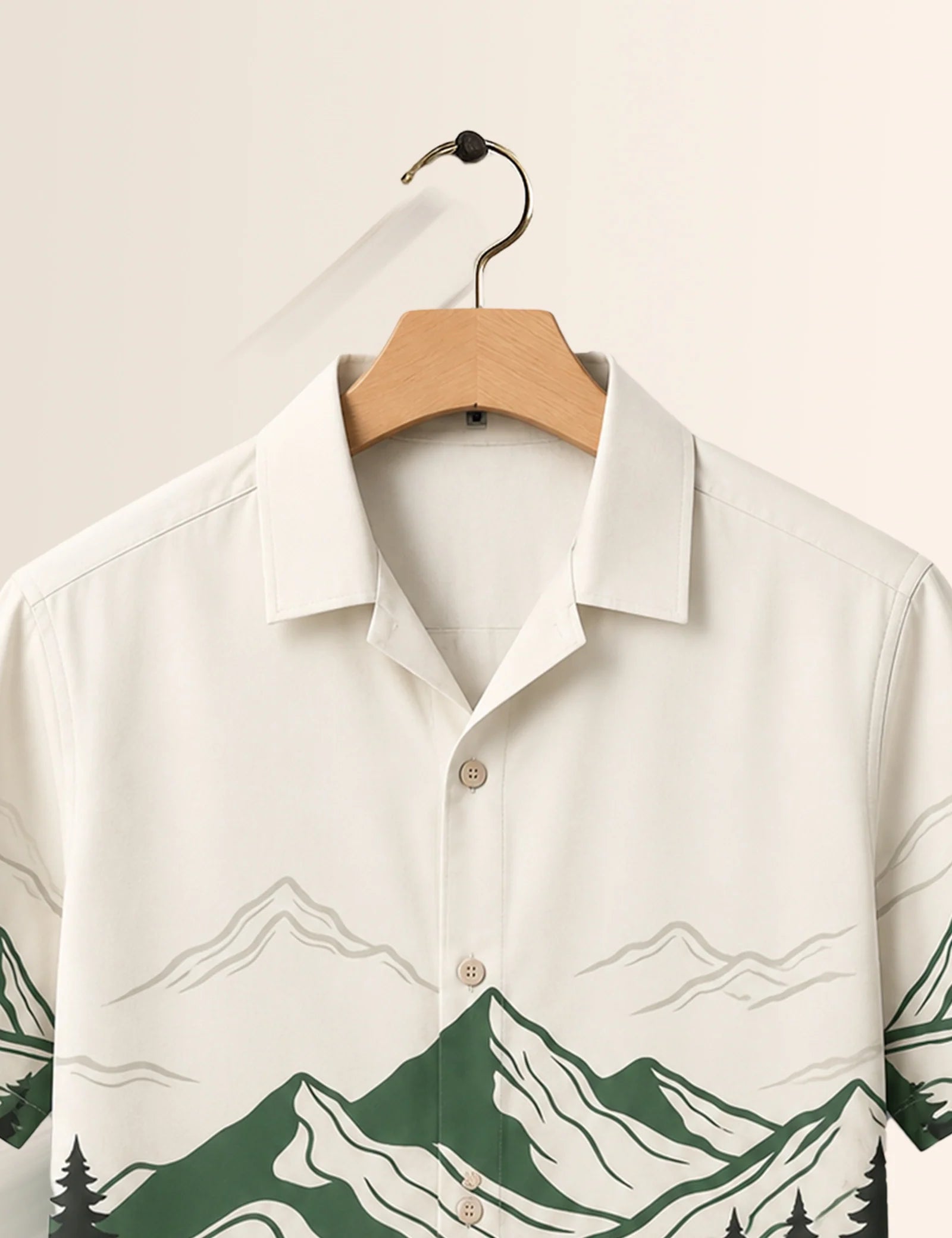 Green Scenery Printed Unisex Half Sleeves Shirt