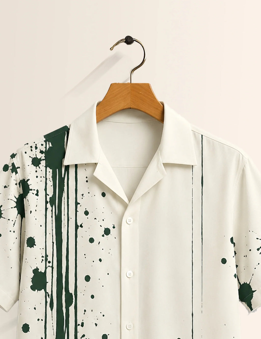 Green Splash Printed Unisex Half Sleeves Shirt