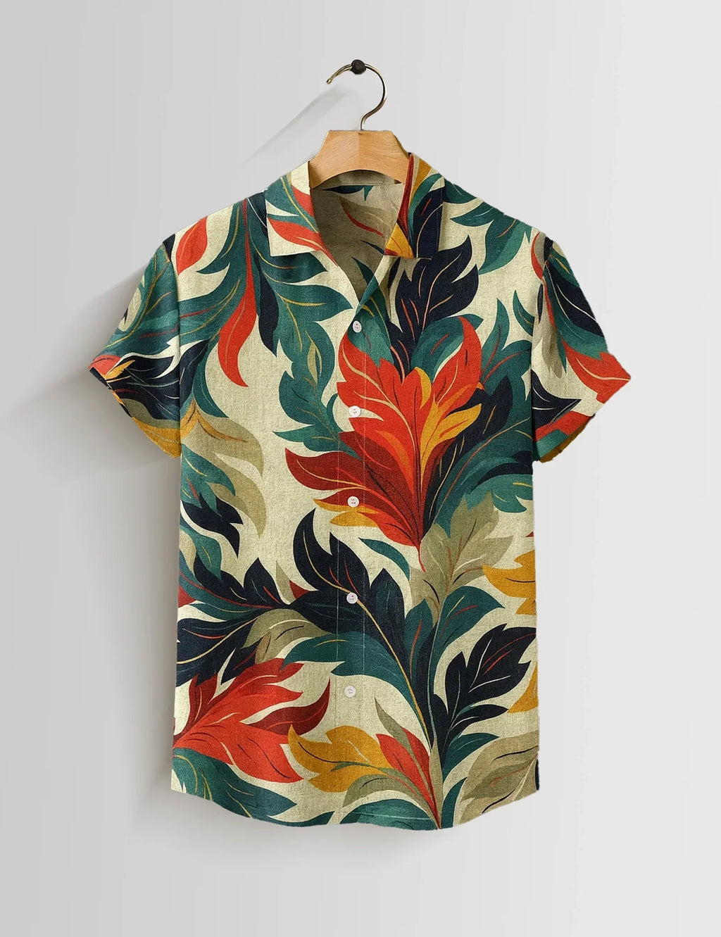 Multi Feather Printed Mens Half Sleeves Shirts Exclusive - XPST