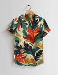 Multi Feather Printed Mens Half Sleeves Shirts Exclusive - XPST