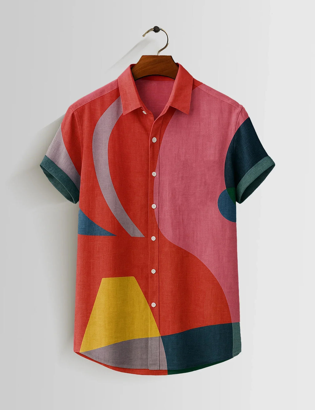 Pink Layer Printed Mens Half Sleeves Shirts Exclusive - XPST