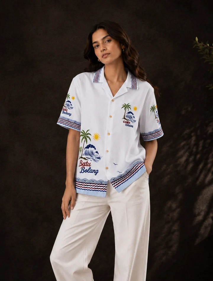 Text Batu Printed Unisex Half Sleeves Shirt