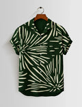 Tropical Green Printed Mens Half Sleeves Shirts Exclusive - XPST