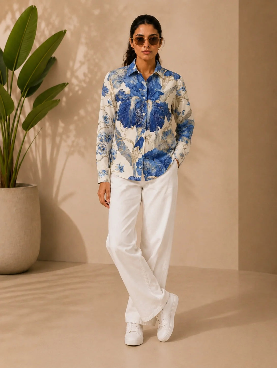 Big Flower Style Full Sleeves Shirts - XPST