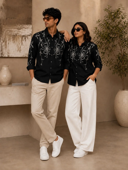 Black Lantern Printed Men's Shirt - XPST