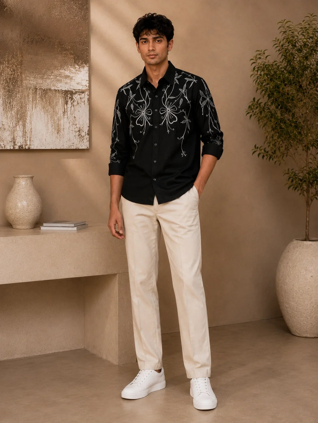 Black Lantern Printed Men's Shirt - XPST