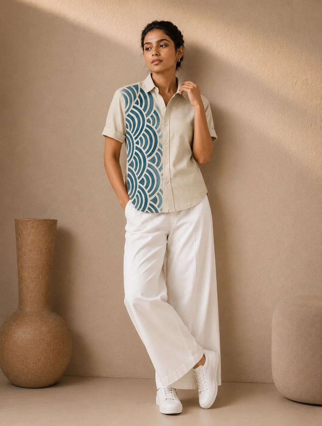 Blue Scales Printed Mens Half Sleeves Shirts Exclusive - XPST