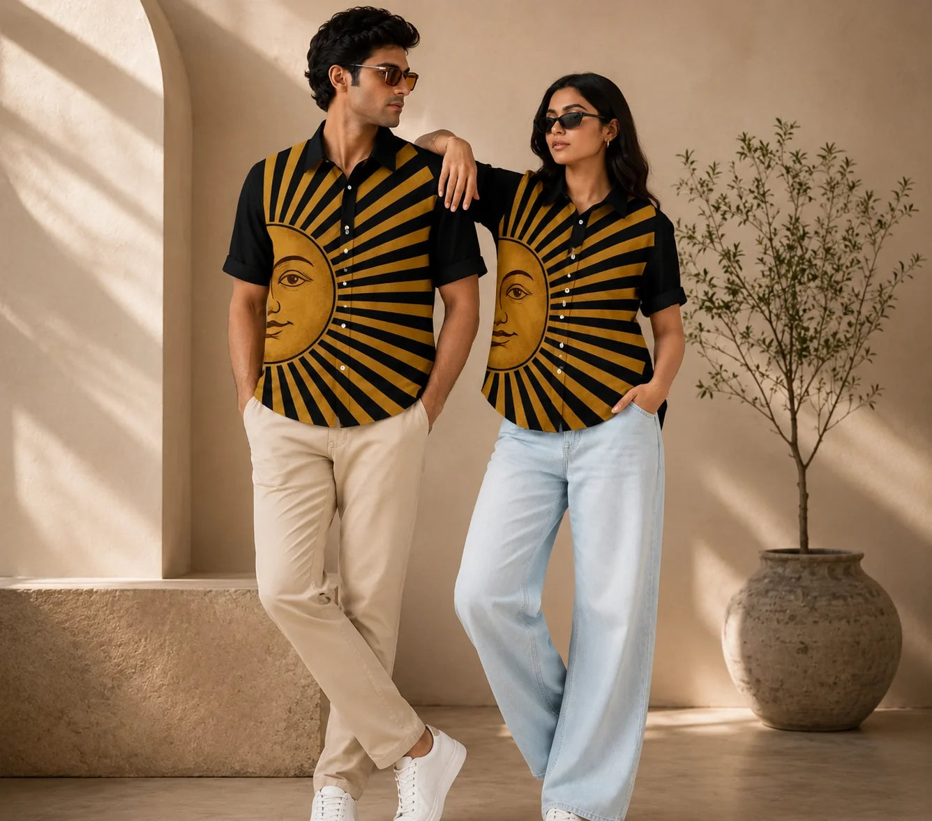 Full Sun Printed Mens Half Sleeves Shirts Exclusive - XPST