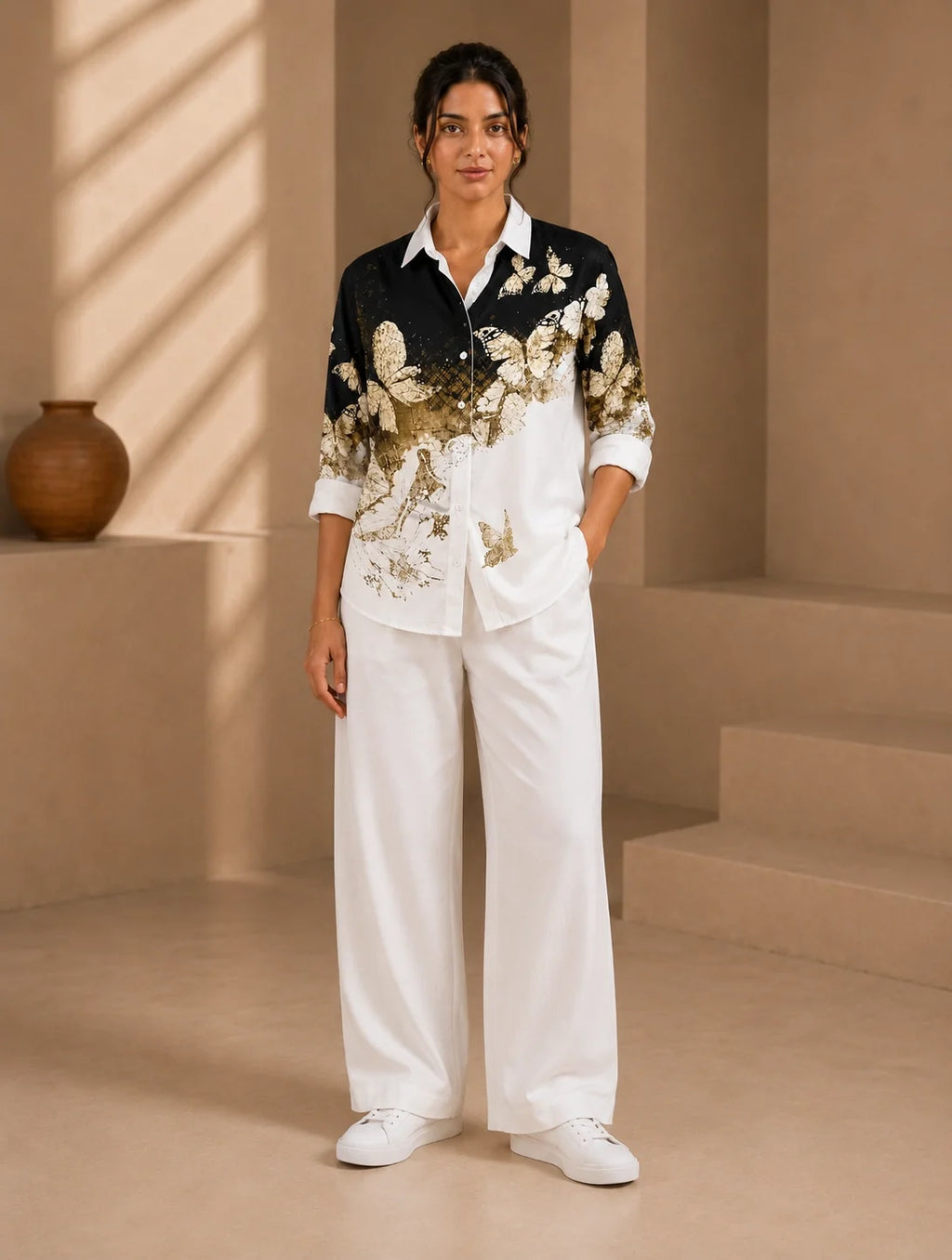 Golden Butterfly Full Sleeves Shirts - XPST