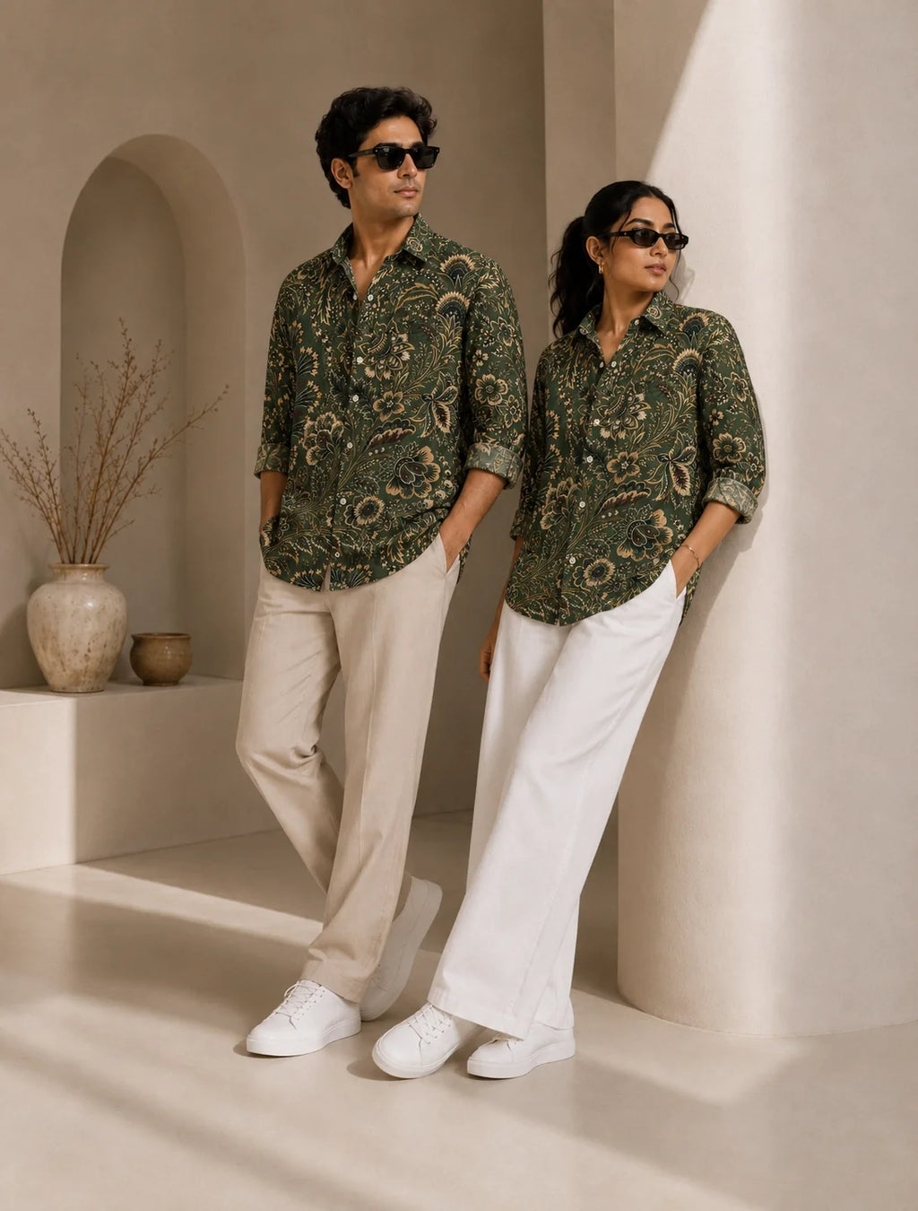 Green Mandala Type Full Sleeves Shirts - XPST