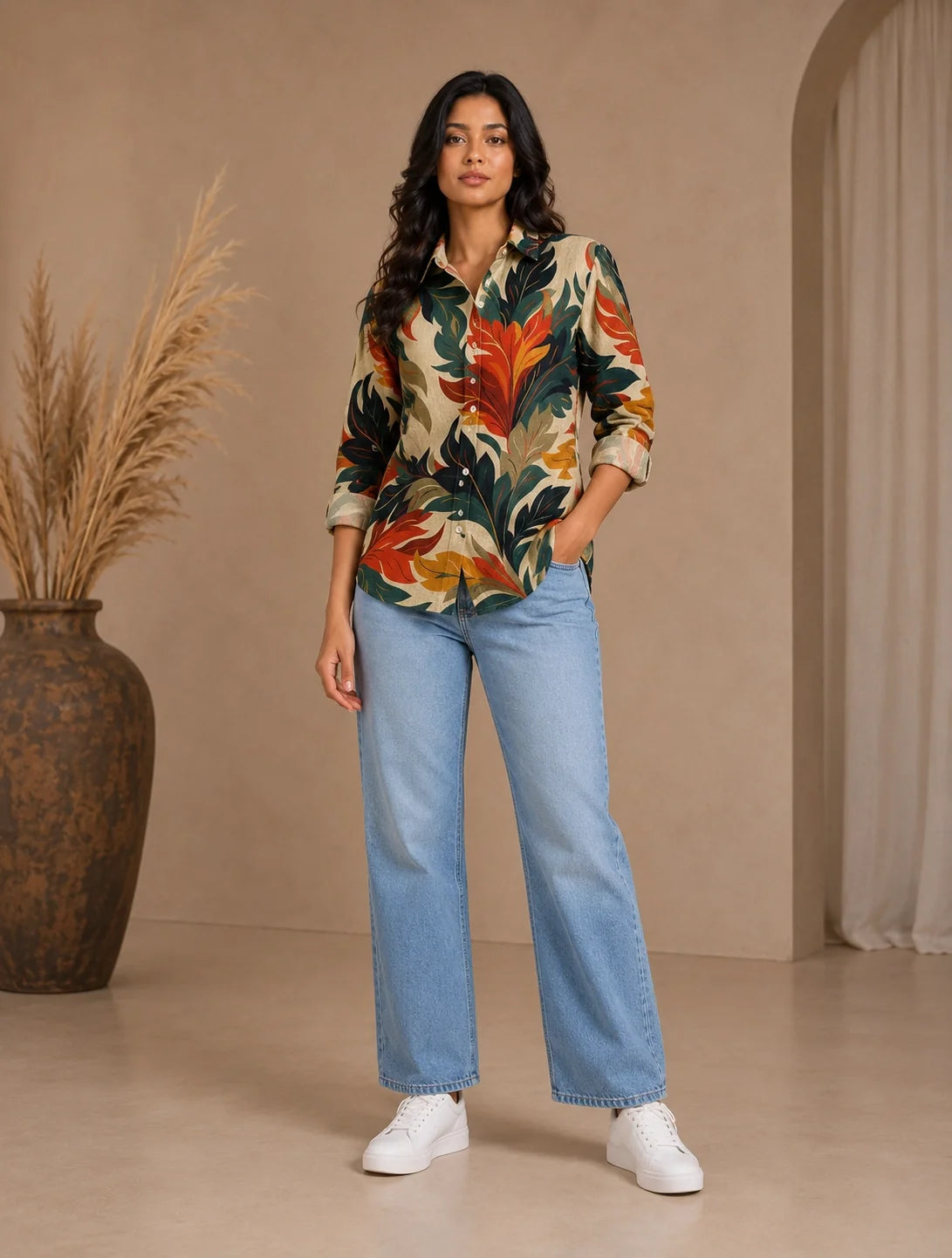 Multi Feather Printed Mens Half Sleeves Shirts Exclusive - XPST