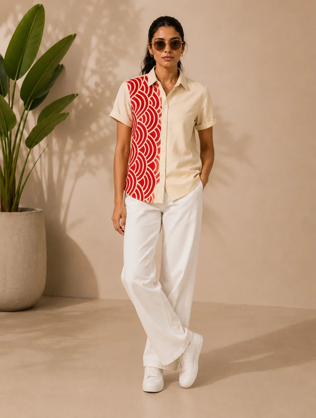 Red Scales Printed Mens Half Sleeves Shirts Exclusive - XPST