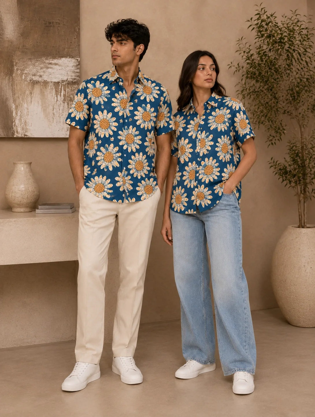 Spiral Flower Full Sleeves Shirts - XPST